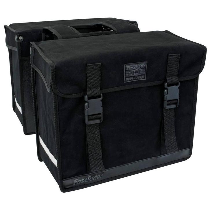 Fast Rider Canvas Fietstas Led 56,5 Liter Zwart, Fietsen en Brommers, Fietsaccessoires | Fietstassen, Nieuw, Verzenden