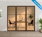 Enkele stalen taatsdeur met glaspaneel, 3 vlaks, brons, bron, Doe-het-zelf en Verbouw, Nieuw, Metaal, Overige typen