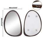 Asymmetrische Wandspiegel met Houten Frame, Verzenden, Nieuw