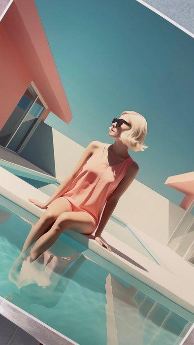 Bess Irissa - Pool Life # 9 - XL, Antiek en Kunst, Kunst | Designobjecten