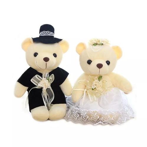 Berenbruidspaar pluche, Kinderen en Baby's, Speelgoed | Knuffels en Pluche, Beer, Nieuw, Verzenden