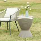 Koeltafel Atessa 58/82x48,5 cm 30 L lichtbruin casa.pro, Tuin en Terras, Tuintafels, Verzenden, Nieuw