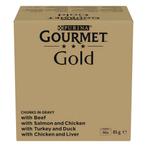 Gourmet Gold Chinks In Gravy Rund / Zalm / Kalkoen / Kip, Dieren en Toebehoren, Verzenden