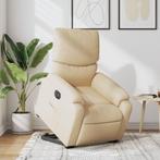vidaXL Sta-op-stoel elektrisch verstelbaar stof crèmekleurig, Huis en Inrichting, Fauteuils, Verzenden, Nieuw