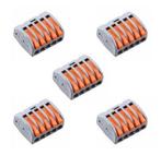 Wago connector 5-weg lasklem set 5 stuks, Verzenden, Nieuw, Overige typen
