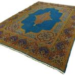 Perzisch tapijt- Kirman - 400x273 cm-Handgeknoopt vloerkleed, Huis en Inrichting, 200 cm of meer, 200 cm of meer, Blauw, Rechthoekig