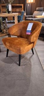 Fauteuil Bandito - Cognac (Velvet) - Pronto Wonen, Huis en Inrichting, Fauteuils, Nieuw, 75 tot 100 cm, Ophalen of Verzenden, Stof