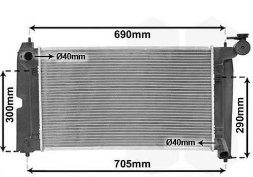 RADIATOR VOOR TOYOTA AVENSIS T25 2003-2006 164000D200, Auto-onderdelen, Airco en Verwarming, Nieuw, Ophalen of Verzenden