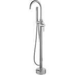 Vrijstaande Badkraan - Leoni - 110.9cm - Handdoucheset - RVS, Ophalen of Verzenden, Nieuw