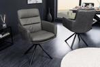 Bureaustoel BIG GEORGE grijs echt leder microvezel met, Huis en Inrichting, Stoelen, Ophalen of Verzenden, Nieuw
