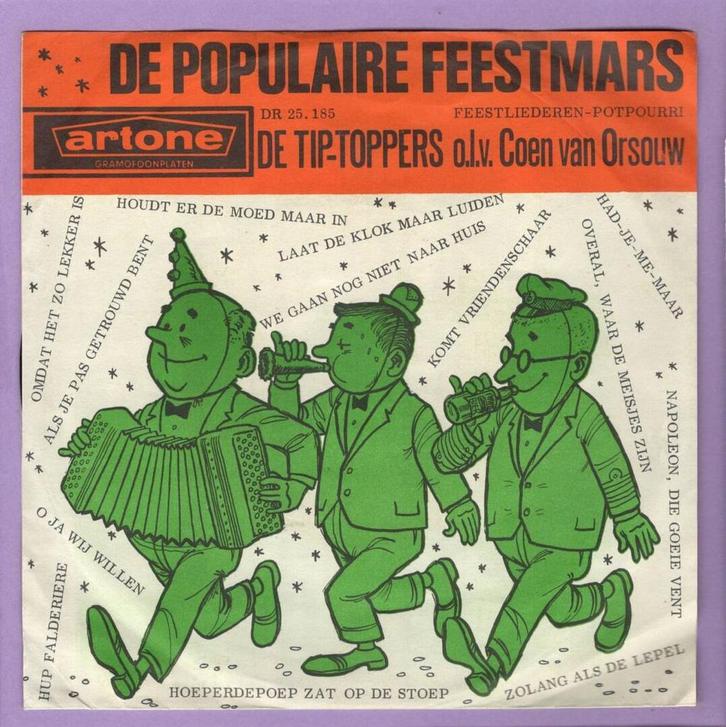 Tip-Toppers – De Populaire Feestmars deel 1 en 2 (7-Vinyl-S, Cd's en Dvd's, Vinyl Singles, Ophalen of Verzenden