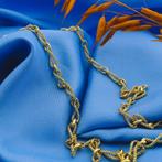 Gouden fantasie schakel ketting | 85 cm (schakelketting), Ophalen of Verzenden, Gebruikt, Overige kleuren, Goud