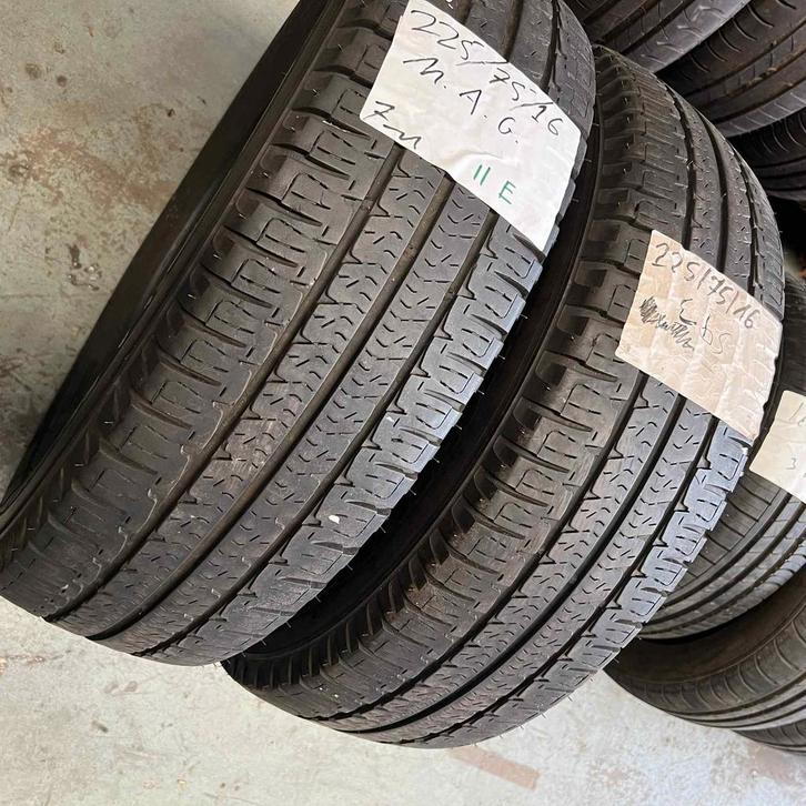 2 x Michelin Alpin 6 225-75-16 C Zomerbanden 7mm, Auto-onderdelen, Banden en Velgen, 16 inch, Zomerbanden, 225 mm, Bestelwagen