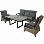 Dallas stoel bank dining loungeset 4 delig verstelbaar grijs, Tuin en Terras, Ophalen of Verzenden, Nieuw