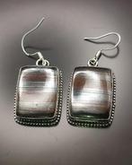 Prachtige eerste kwaliteit ijzeren tijgeroog oorbellen 925