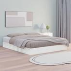 vidaXL Bedframe massief hout wit 160x200 cm, Huis en Inrichting, Slaapkamer | Bedden, Verzenden, Wit, 200 cm, 160 cm