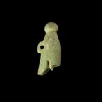 Oude Egypte, late periode Faience Witte Kroon Amulet