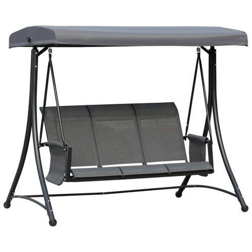 TRUUSK 3-zits Tuinschommel Met Luifel, Schommelbank Met Plan, Tuin en Terras, Tuinstoelen, Nieuw, Verzenden