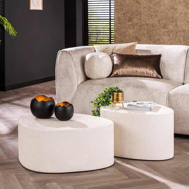 *WOONWINKEL* Salontafel Set Van 2 Driehoekig Stone, Huis en Inrichting, Tafels | Salontafels, Nieuw, Verzenden