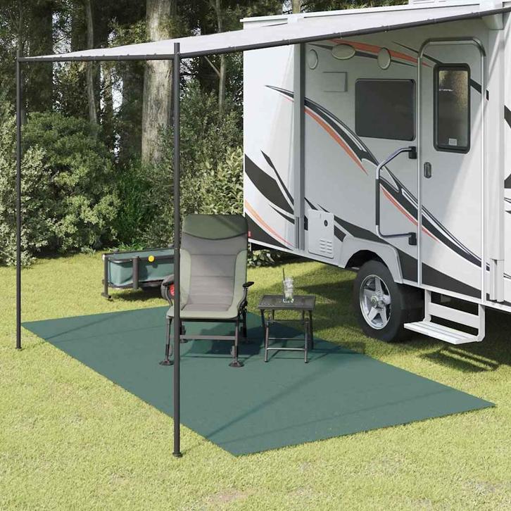 vidaXL Tenttapijt Groen 500 × 350 cm Polyester, Caravans en Kamperen, Tentaccessoires, Nieuw, Verzenden