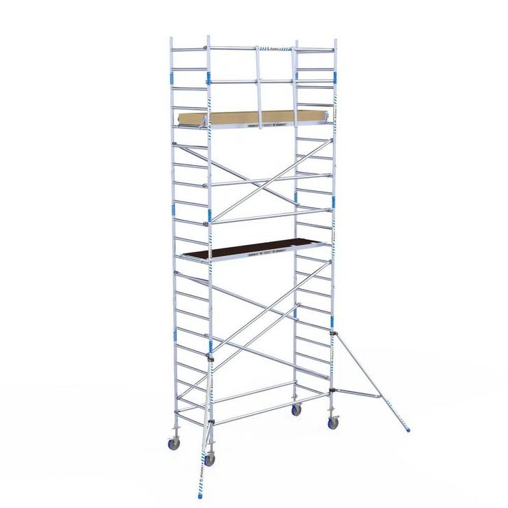 ALX rolsteiger 90 x 7,2m WH met voorloopleuning, Doe-het-zelf en Verbouw, Steigers, Rolsteiger of Kamersteiger, Nieuw, 5 meter of hoger