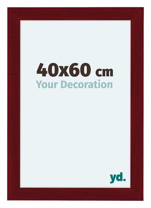Fotolijst 40x60 cm - Wijnrood Geveegd - MDF - Como, Huis en Inrichting, Woonaccessoires | Lijsten, Nieuw, Verzenden