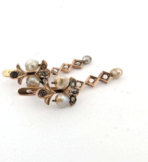 Zonder Minimumprijs - Oorbellen - 12 kt. Geel goud Parel, Sieraden, Tassen en Uiterlijk, Oorbellen