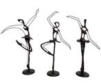 Figuur - Set van drie danseressen - IJzer (gegoten), Antiek en Kunst, Kunst | Designobjecten