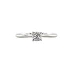 Witgouden rozet ring met diamant 14 karaat, Sieraden, Tassen en Uiterlijk, Ringen, Verzenden, Zo goed als nieuw, Wit, Goud