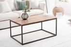 Design salontafel ELEMENTS 100cm Sheesham steenafwerking, Huis en Inrichting, Tafels | Salontafels, Ophalen of Verzenden, Nieuw
