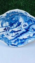 Polylobe porselein blauw en wit schaal - China - Qing