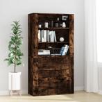 vidaXL buffetkast bewerkt hout gerookt eikenkleurig, Huis en Inrichting, Kasten | Buffetkasten, Verzenden, Nieuw, Overige houtsoorten