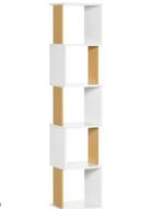 S-Vorm Houten Boekenkast – 5 Planken voor Boeken en Decorati, Huis en Inrichting, Kasten | Boekenkasten, Verzenden, Nieuw