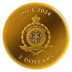 Niue. 2 Dollars 2024 1 oz Niue Burning Bitcoin 24k Gold