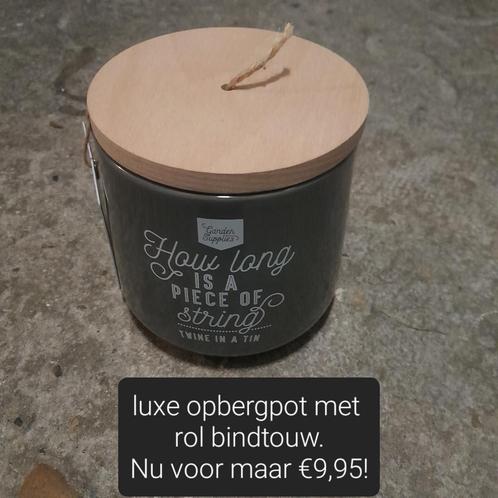 Luxe metalen opbergpot met jute bindtouw, Tuin en Terras, Gaas en Draad, 10 tot 20 meter, Draad, Nieuw, Ophalen of Verzenden