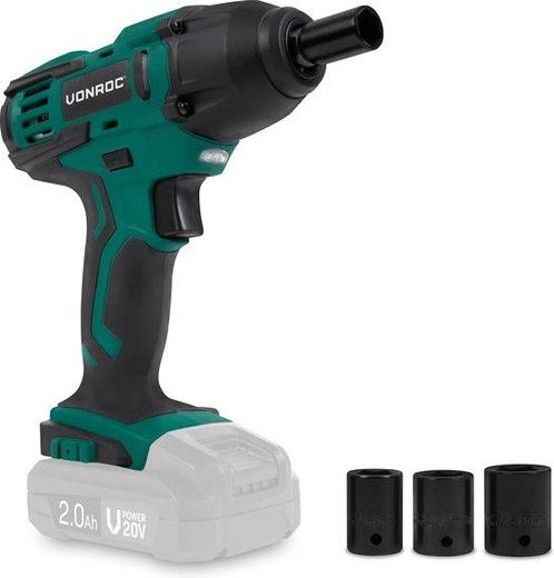 Tweedekans | VONROC Accu slagmoersleutel 20V – 150Nm – Incl., Doe-het-zelf en Verbouw, Gereedschap | Overige machines, Zo goed als nieuw