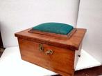 Naaidoos - Furnier - Mahonie - met spiegel in de deksel