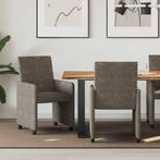 vidaXL Dining Stoelen met Wielen 2 pcs Donkergrijs 57 x 66 x, Huis en Inrichting, Stoelen, Verzenden, Nieuw, Grijs