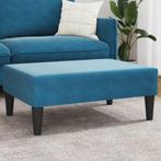 vidaXL Voetenbank 77x55x31 cm fluweel blauw, Huis en Inrichting, Banken | Voetenbanken en Poefen, Verzenden, Nieuw