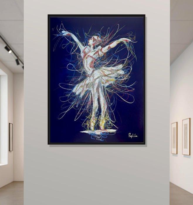 Poplea - BLUE BALLERINE (2000), Antiek en Kunst, Kunst | Schilderijen | Modern