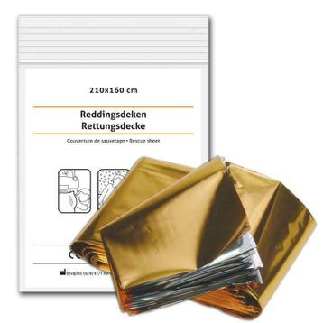 EHBO Reddingsdeken goud/zilver - 160x210 cm - Isolatiedeken