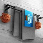 2dekans | LOBUX® - Handdoekstang zonder boren zwart - 60cm,, Huis en Inrichting, Woonaccessoires | Spiegels, Ophalen of Verzenden