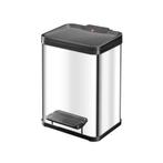 Hailo Öko Duo Plus 2 x 11 ltr - RVS/Zwart, Huis en Inrichting, Woonaccessoires | Prullenbakken, Verzenden, Nieuw