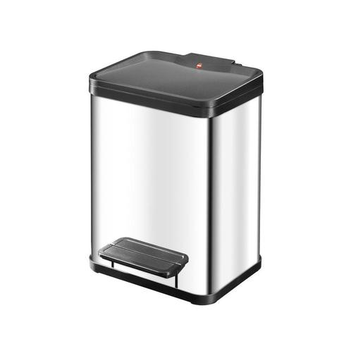 Hailo Öko Duo Plus 2 x 11 ltr - RVS/Zwart, Huis en Inrichting, Woonaccessoires | Prullenbakken, Nieuw, Verzenden