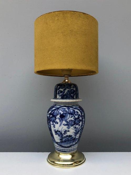 Tafellamp - Messing, Porselein, Antiek en Kunst, Kunst | Designobjecten