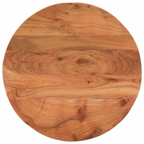 vidaXL Tafelblad rond Ø 50x3,8 cm massief acaciahout, Huis en Inrichting, Tafels | Eettafels, Nieuw, Verzenden