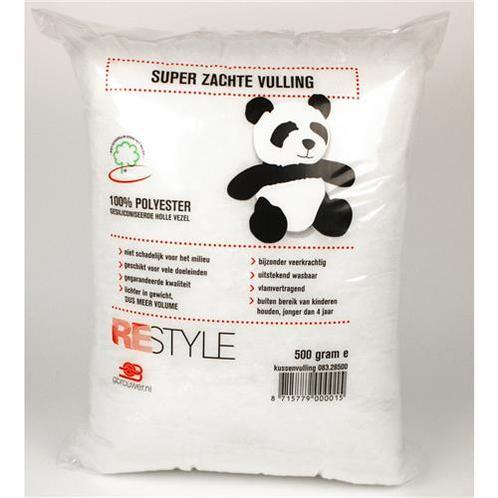 Kussenvulling zak groot 500gr - Restyle Panda Vulling, Hobby en Vrije tijd, Knutselen, Ophalen of Verzenden