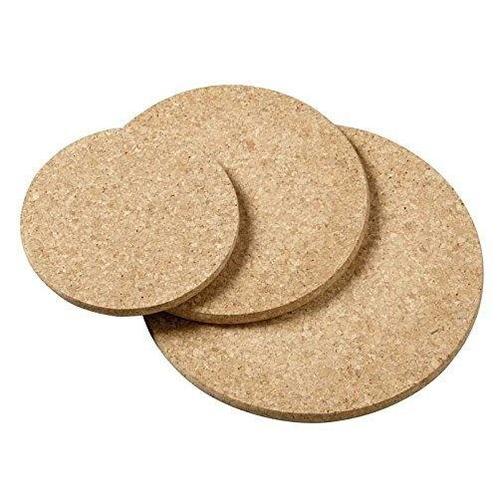 Kurk onderzetters rond 3 stuks 14 , 18 en 22 cm. 10 mm. dik, Huis en Inrichting, Woonaccessoires | Overige, Ophalen of Verzenden