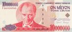 1999 Au Turkey P 214 10 000 000 Lira, Verzenden