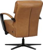 leren industriële relaxfauteuil - zithoogte medium -  ( leer, Huis en Inrichting, Fauteuils, Nieuw, Ophalen of Verzenden, 50 tot 75 cm